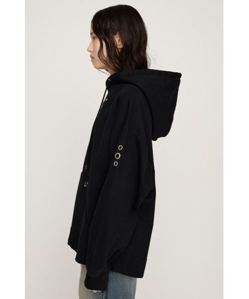 トップス SLY EYELET SW HOODIE BLK SLY パーカー EYELET SW HOODIE アイレット スウェット フーディ