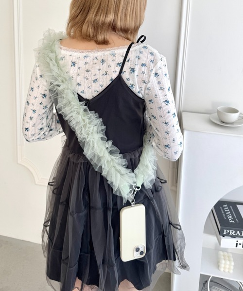 Loueme 「7色展開」フリルチュールスマホショルダー/マルチ