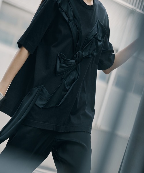 tシャツ Whispering Ribbon T-shirt / リボンTシャツ レディース