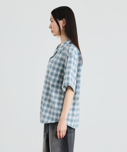 nonnative カジュアルシャツ グレーx白(チェック) 0480525J0153 City Ambient Products シャツ Products: オープン カラー