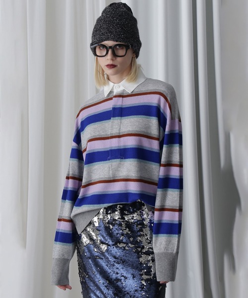 ROSE BUD（ローズバッド） ニット セーター (GENE HEAVENS)マルチ