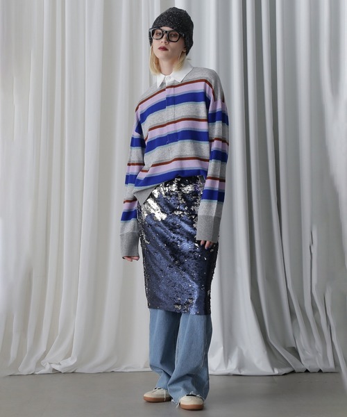 ROSE BUD（ローズバッド） ニット セーター (GENE HEAVENS)マルチ