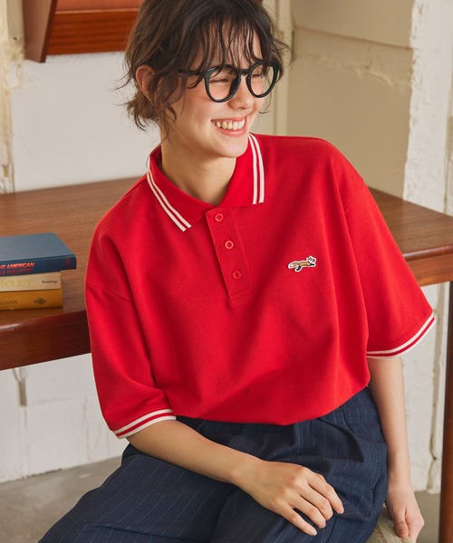 フォーティファイブアール　ノースリーブ鹿の子ポロシャツ　【F】　ピンク　ロゴ刺繍 POLO RALPH LAUREN（ポロ・ラルフローレン） POLO Ralph Lauren Girl