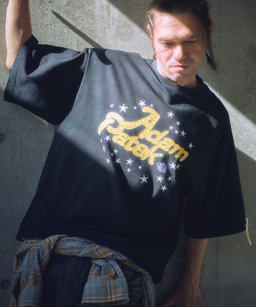 tシャツ 「ADAMPATEK/アダムパテック」disco logo short sleeve T/ディスコロゴプリントT レディース メンズ ADAM PATEK tシャツ ADAMPATEK/disco logo short sleeve T