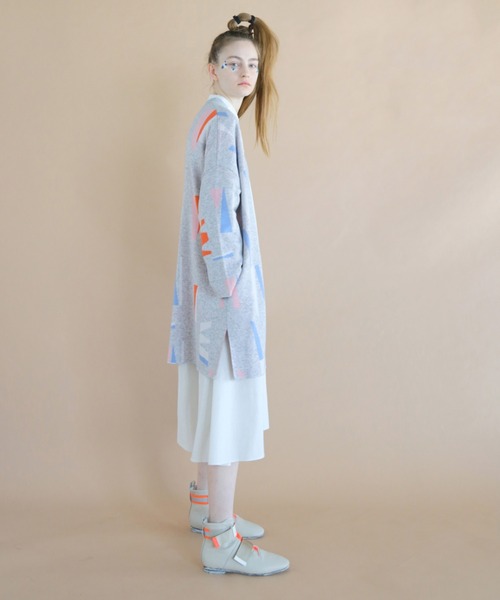 希少 ベッドサイドドラマロングコートカーディガン bedsidedrama（ベッドサイドドラマ） ニットカーディガン 2 グレー