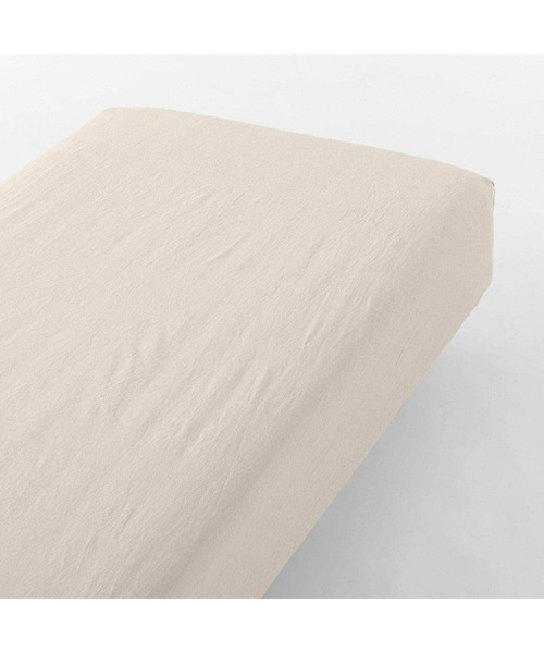 無印良品（MUJI） ベッド 寝具 洗いざらしボックスシーツ・SD 120