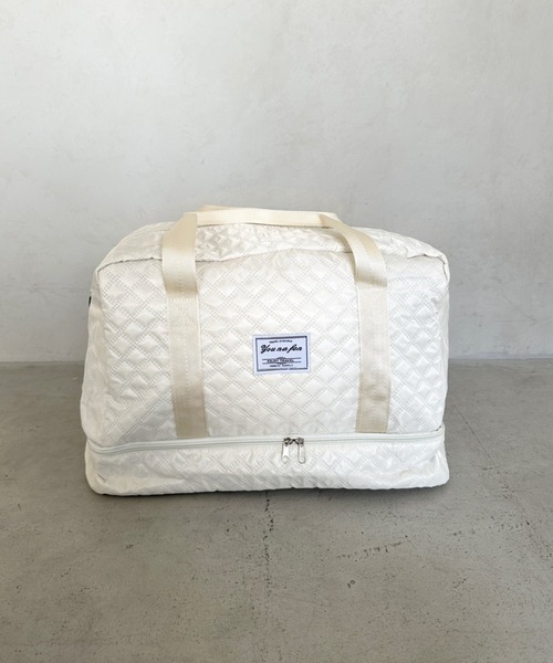 ボストンバッグ 軽量キルティングトラベルバッグ レディース