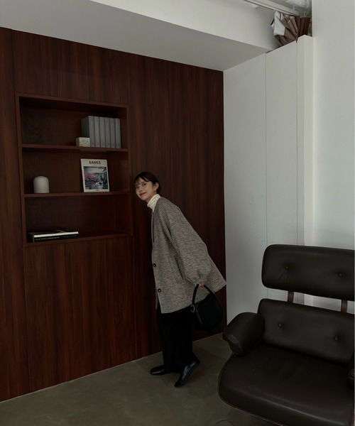 lawgy（ラウジー） ノーカラーコート FREE ブラウン レディース