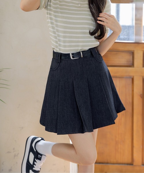 *The Frankie Shop*プリーツ デニム ミニスカート 関税送料込 Cleo Leather Mini Wrap Skirt - Dark Plum – The Frankie Shop