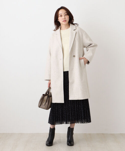 「Afternoon Tea」 チェスターコート MEDIUM アイボリー レディース_画像2