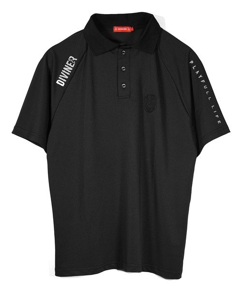 れのポロシャツ DIVINER GOLF（ディバイナー ゴルフ） ゴルフ 袖プリントラグラン