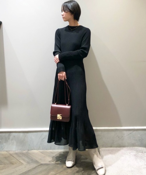 最終価格新品未使用　CELFORD 黒ワンピース　size38 CELFORD 「CELFORD」 ニットワンピース 38 ブラック レディース