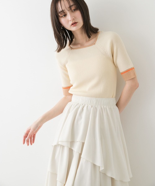 [タグ付き新品] イギリスhouse of cb amore sサイズ SENSE OF PLACE by URBAN RESEARCH ニット セーター スクエア