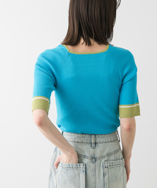 ニット セーター バイカラースクエアハイネックニット レディース SENSE OF PLACE by URBAN RESEARCH ニット セーター スクエア