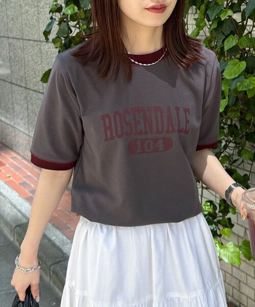 Discoat tシャツ 「ユニセックス」アソートロゴプリントリンガー