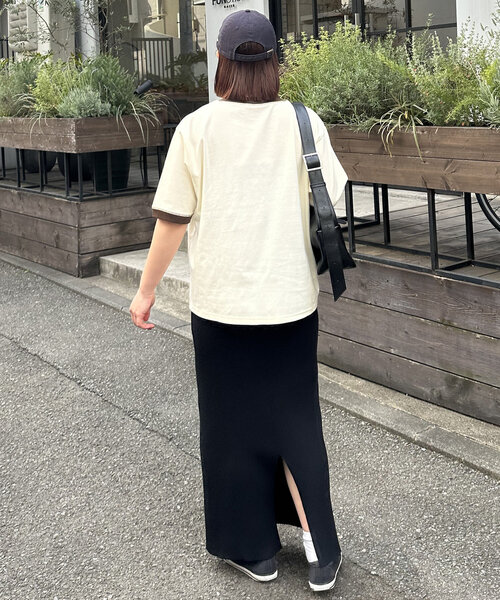tシャツ 「ユニセックス」アソートロゴプリントリンガーTシャツ レディース メンズ | Discoat | 05