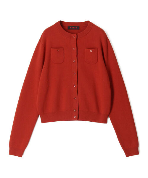 CABaN ネイビー レッド カーディガン CABaN 「CABaN」 ニットカーディガン X-SMALL レッド レディース