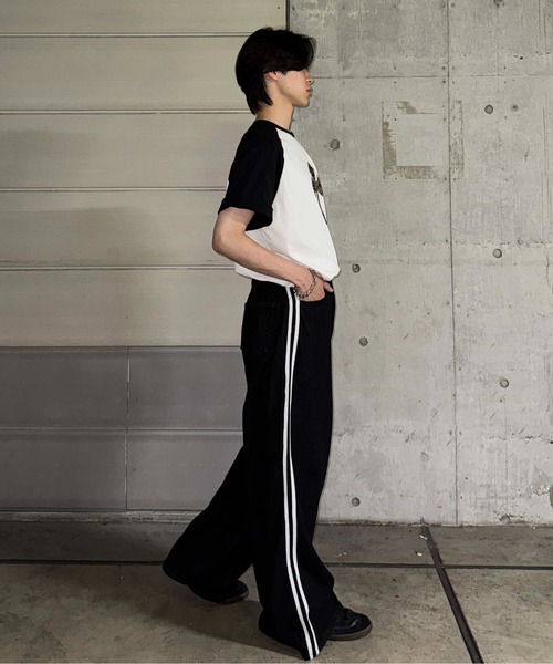 tシャツ ラインストーン柄クロスアップリケTシャツ レディース メンズ