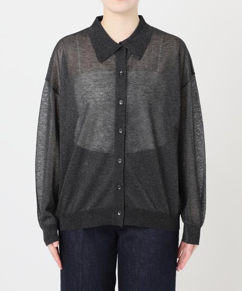 B.CSTOCK ZOZO限定】手洗い可 / シアー襟付きカーデ B.C STOCK ニット セーター 「ZOZO限定」手洗い可 / シアー襟