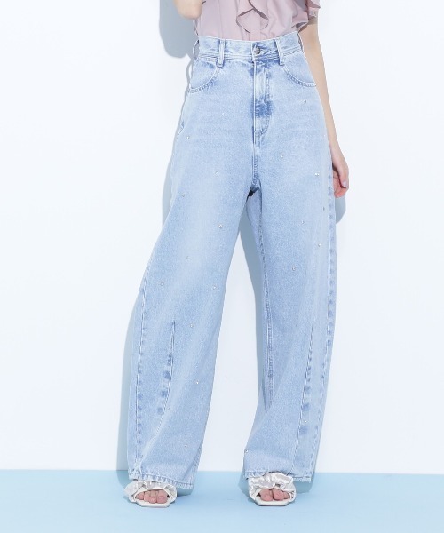 JILL STUART デニムパンツ JILL by STUART ジーンズ デニム デニムパンツ ビジュー