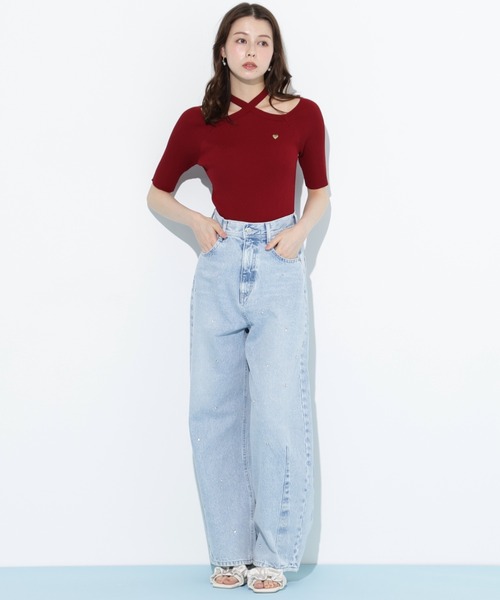 JILL STUART デニムパンツ JILL by STUART ジーンズ デニム デニムパンツ ビジュー