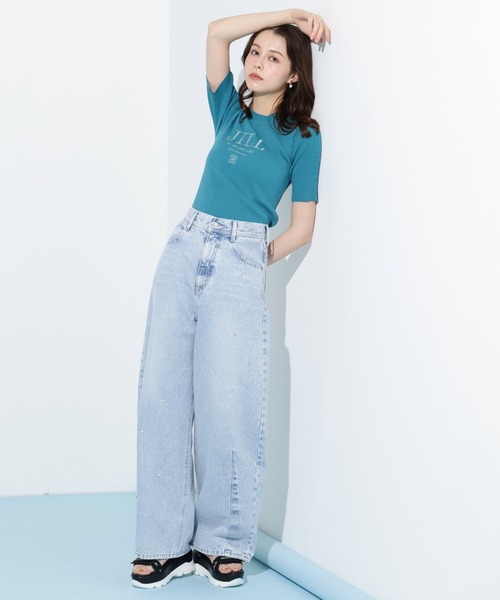 JILL STUART デニムパンツ JILL by STUART ジーンズ デニム デニムパンツ ビジュー