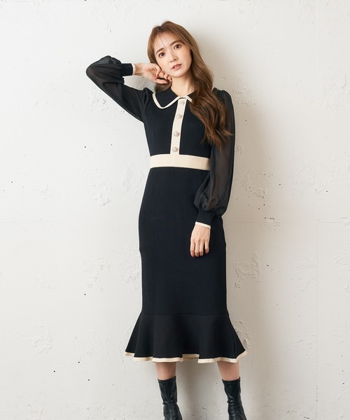 MIIA（ミーア） ニットワンピース FREE ブラック レディース