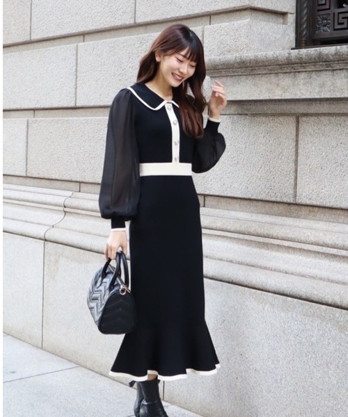 MIIA（ミーア） ニットワンピース FREE ブラック レディース