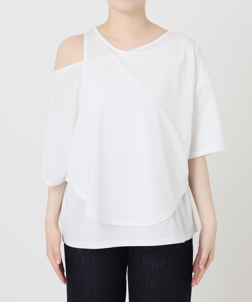 B.C STOCK tシャツ ウォッシャブル / UVカット 接触冷感 重ね風T