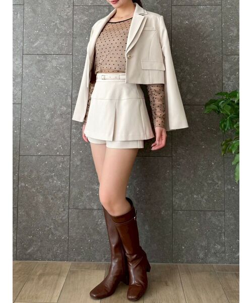dazzlin 【セットアップ対応】テーラーショートジャケット セット割 新作 dazzlin 【セットアップ対応】テーラーショートジャケット セット割