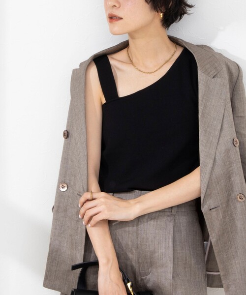 「NOLLEY'S」 ノースリーブニット 38 ブラック レディース