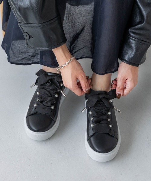 EVOL スニーカー 「S-LLサイズ展開・ふかふか」パールストーン