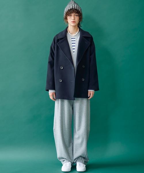 DOUX ARCHIVES（ドゥアルシーヴ） ピーコート 38 ネイビー レディース