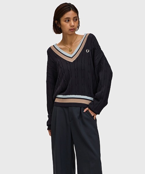 FRED PERRY（フレッドペリー） ニット セーター Bold Tipped Cable
