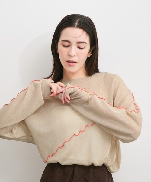 LE CERCLE par rope' ニット セーター アシメメローシアーニット