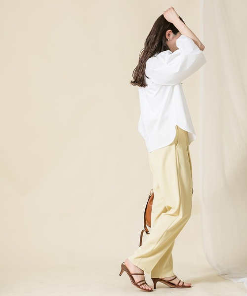 「Gready Brilliant」 「AuieF」7分袖ブラウス 38 ネイビー×ホワイト レディース_画像8