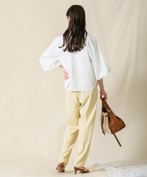 「Gready Brilliant」 「AuieF」7分袖ブラウス 38 ネイビー×ホワイト レディース_画像9
