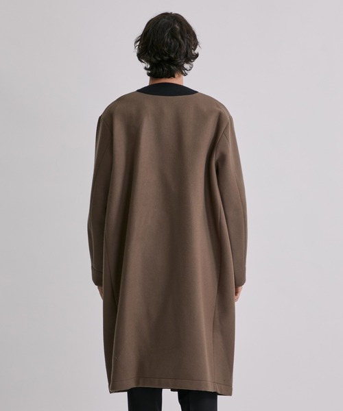UNITED TOKYO ノーカラーコート ダークブラウン UNITED TOKYO（ユナイテッドトウキョウ） ノーカラーコート 1 ブラウン
