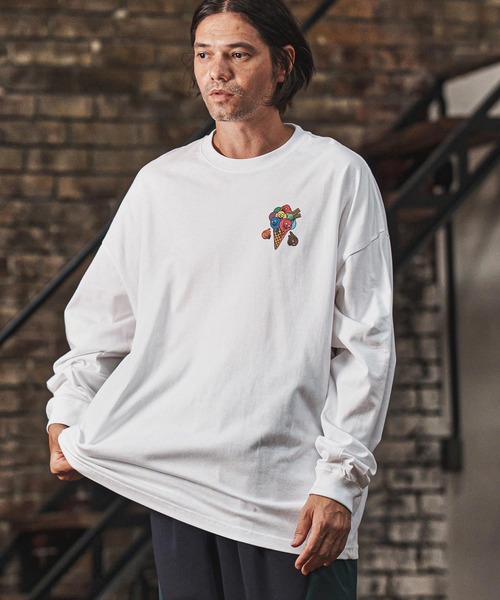 CAMBIO（カンビオ） tシャツ mlt5368- プリントロンT_Skull Ice Cream