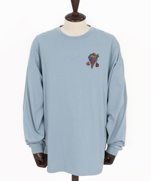 CAMBIO（カンビオ） tシャツ mlt5368- プリントロンT_Skull Ice Cream