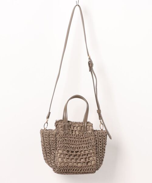 「MB mint breeze」 かごバッグ フリー グレー レディース_画像2