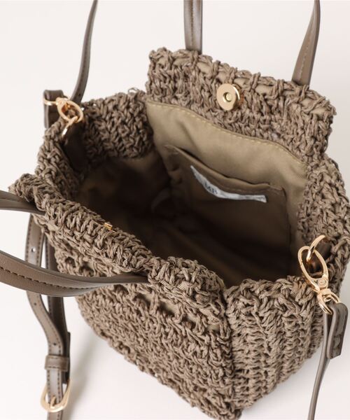 「MB mint breeze」 かごバッグ フリー グレー レディース_画像4