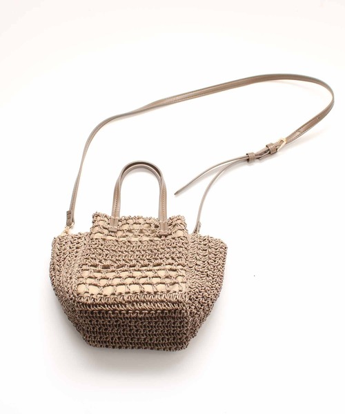 「MB mint breeze」 かごバッグ フリー グレー レディース_画像6