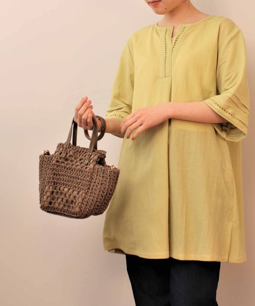 「MB mint breeze」 かごバッグ フリー グレー レディース_画像7