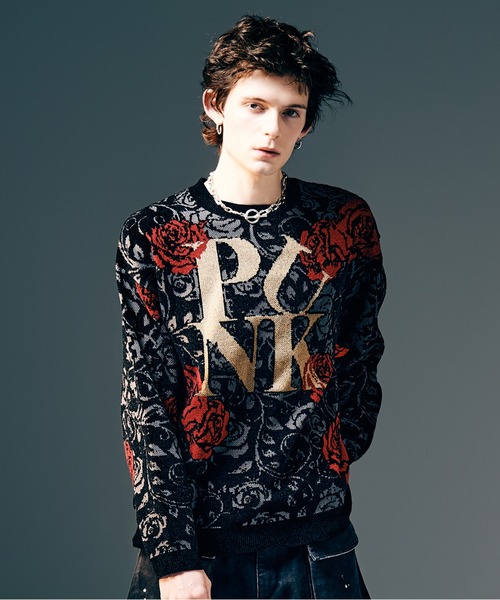 に*ん様 kendrick lamar ニット glamb（グラム） セーター ニット Punk Flower Knit / パンクフラワー