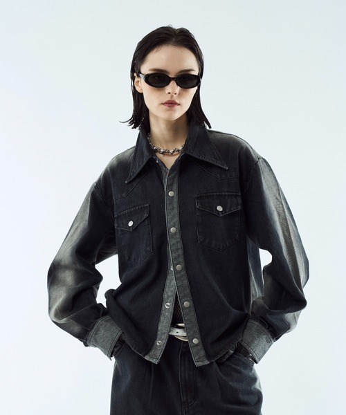 DECOROSO デニムジャケット size1 即配送！ デニムジャケット gジャン Gradation denim shirt jacket