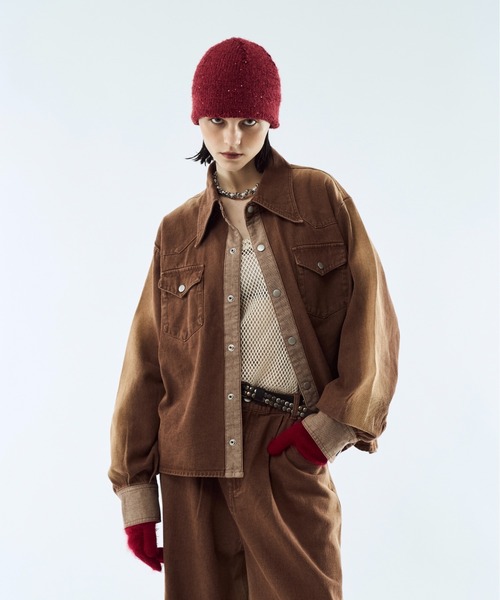 デニムジャケット gジャン Gradation denim shirt jacket