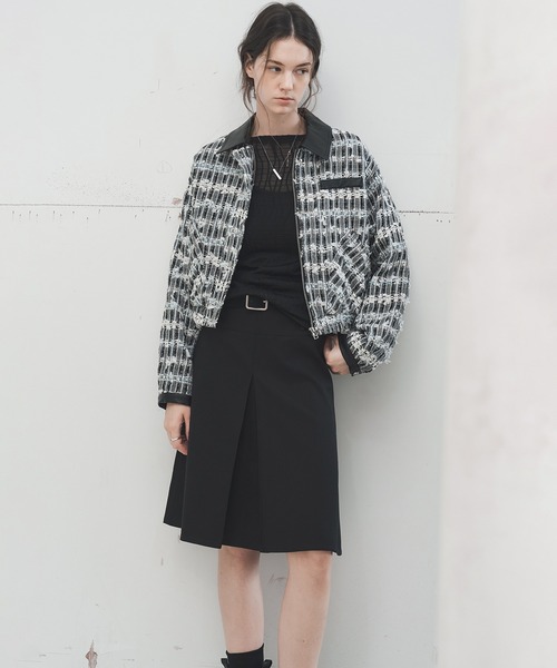 tageechita センタープレスミディスカート tageechita スカート 「tageechita」2WAY タックプリーツ センター