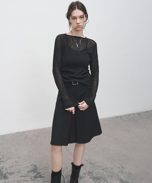 tageechita スカート 「tageechita」2WAY タックプリーツ センター