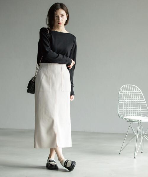 OPAQUE.CLIP（オペークドットクリップ） スカート ウールライクタイト